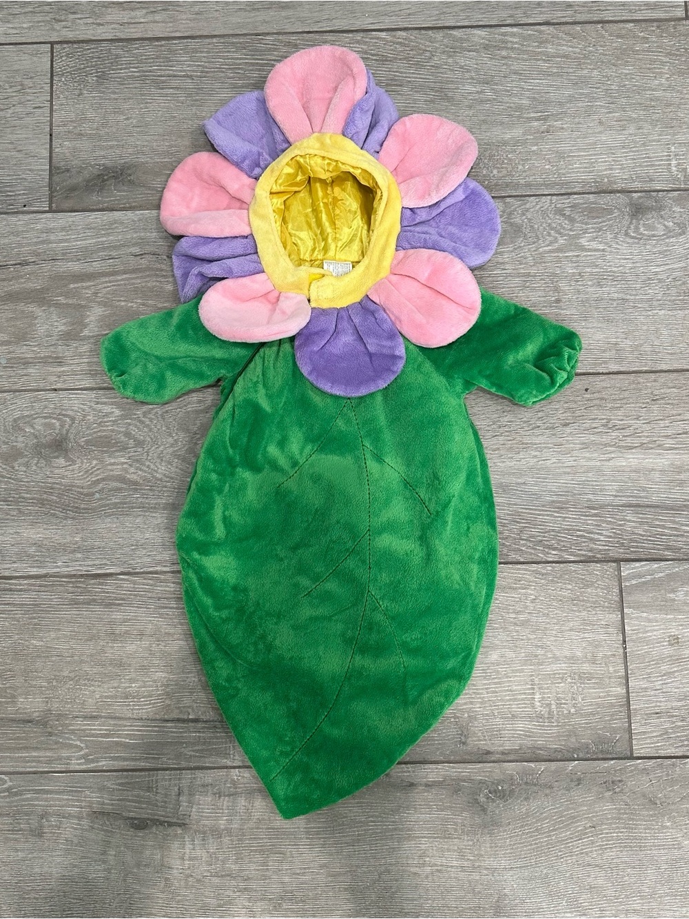 Target Green Leaf Flower Kids Costume with Pink, Purple & Yellow Accents